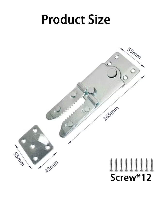 2 Pack Sofa Connector Sectional Couch Connector with Screws, Universal Sectional Clips Sofa Connection Bracket Hooks Buckle for Sliding Sofas - Image 4