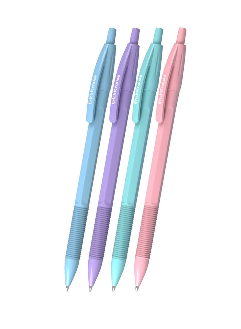 ErichKrause 50-Piece R-301 Retractable Ballpoint Pen 0.7mm Tip Assorted Barrel Colours Blue Ink - Image 2