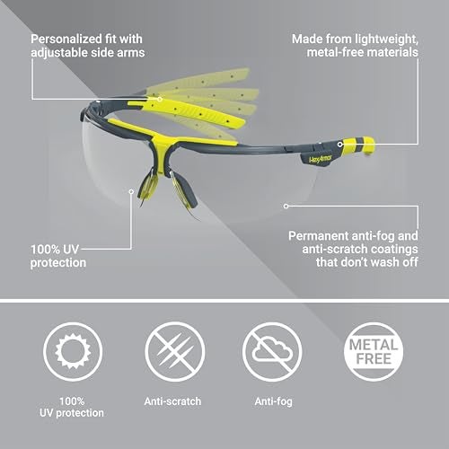 HexArmor VS300 Light Transition Anti-Fog and Scratch-Resistant ANSI Z87+ Safety Glasses for Men and Women, Single - Image 5