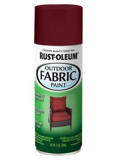 RUST-OLEUM Rust-Oleum 358831 Outdoor Fabric Spray Paint, Dark Red, 12 oz (Pack of 1)  - Image 1