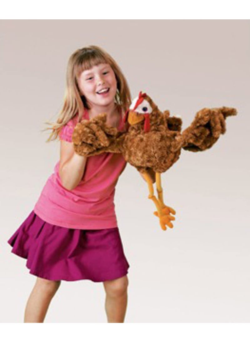 Folkmanis Folkmanis Chicken Two-Handed Puppet, Orange-red, 1 EA  - Image 4