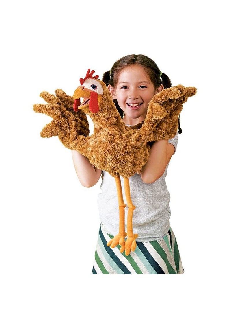 Folkmanis Folkmanis Chicken Two-Handed Puppet, Orange-red, 1 EA  - Image 2