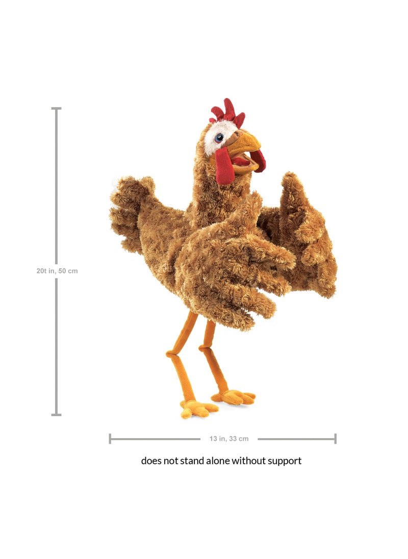 Folkmanis Folkmanis Chicken Two-Handed Puppet, Orange-red, 1 EA  - Image 3