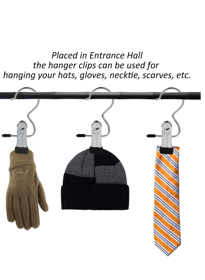 SYOSI 20 Pcs Laundry Hooks Boot Hanger Hold Clips, Portable Stainless Steel Boot Hangers Hanging Clothes Pins for Closet Travel Home - Image 3