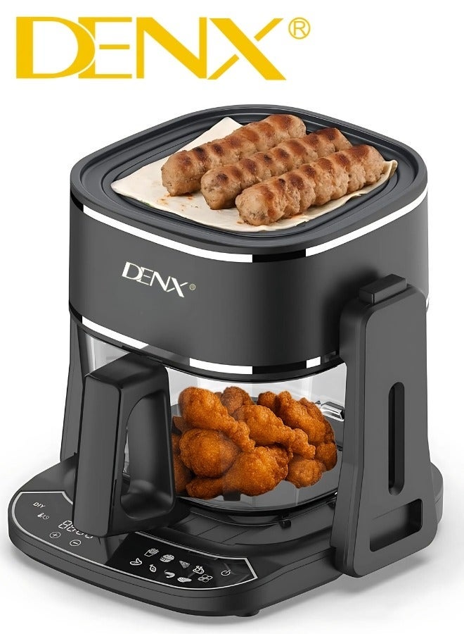 Denx 2-in-1 Air Fryer and Grill – Model DX3411, 4.5L Capacity, 1400W Power, Oil-Free Cooking with Digital Touch Control, Multi-Function Oven for Frying, Grilling, Toasting, Reheating, Dehydrating, Fermenting and Baking – Ideal for Home and Family Use - Image 2