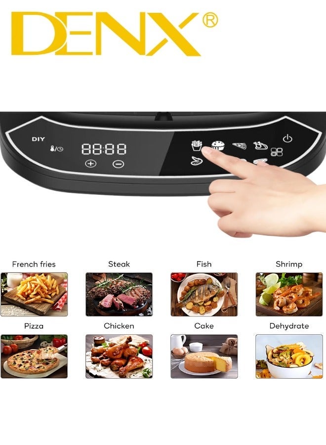 Denx 2-in-1 Air Fryer and Grill – Model DX3411, 4.5L Capacity, 1400W Power, Oil-Free Cooking with Digital Touch Control, Multi-Function Oven for Frying, Grilling, Toasting, Reheating, Dehydrating, Fermenting and Baking – Ideal for Home and Family Use - Image 1