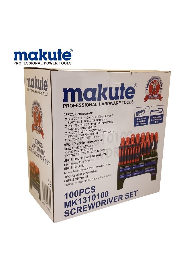 makute Professional 100-piece screwdriver and bit set - Image 4