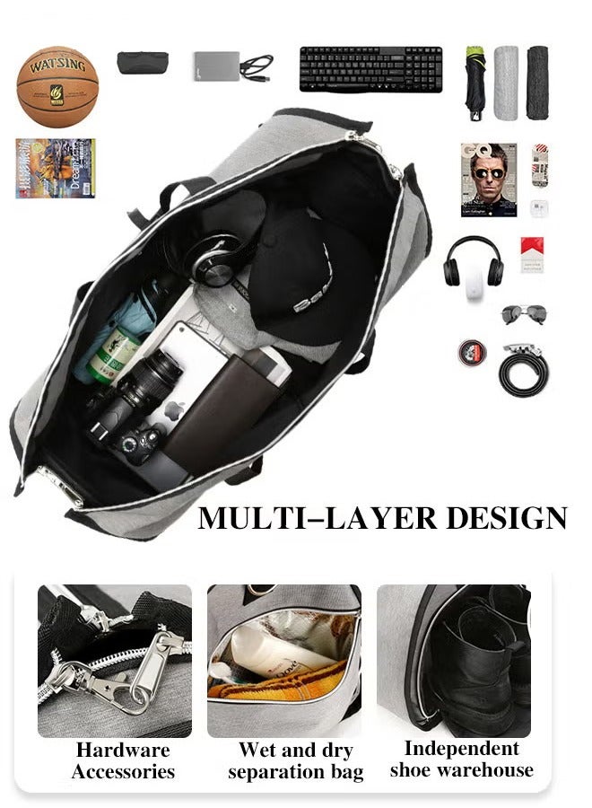 Canway Large Capacity Outdoor Travel Bag Portable Suit Garment Storage Bag Foldable Business Luggage Bag with Multifunctional Organizer Suitable for Carrying and Storing Travel Essentials - Image 4