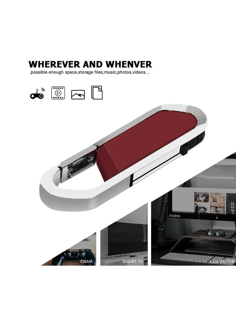 AROAQ - USB Flash Drive, Portable Metal Thumb Drive with Keychain, USB 2.0 Flash Drive Memory Stick, Convenient and Fast Pen Thumb U Disk for External Data Storage, (1pc 32GB Blue) - Image 1