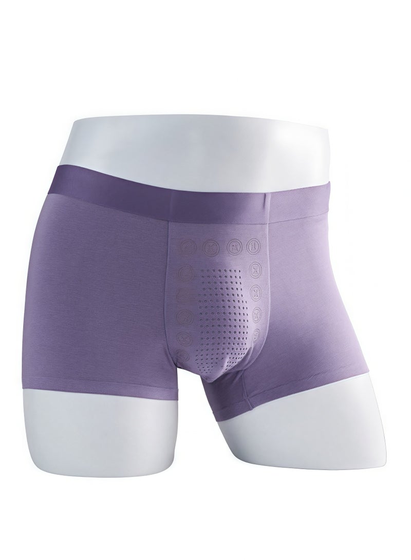 WEIJIANGJUN Men's Flat Corner Underwear - Mid Waist 5 Set, Modal Fabric, Comfortable with Elasticity, Cool and Breathable Style  - Image 2