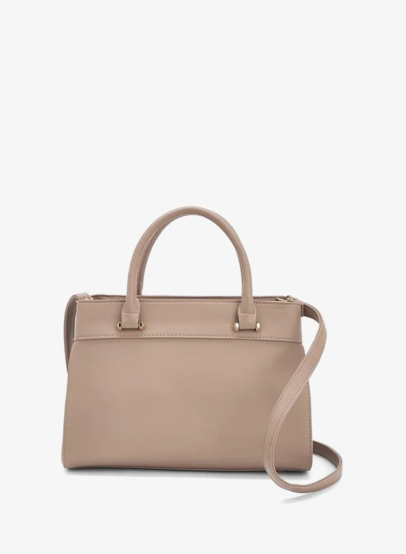 Flora Bella By Shoexpress BEIGE Flora Bella Laser Cut Tote Bag with Detachable Strap for Women | Best Price UAE