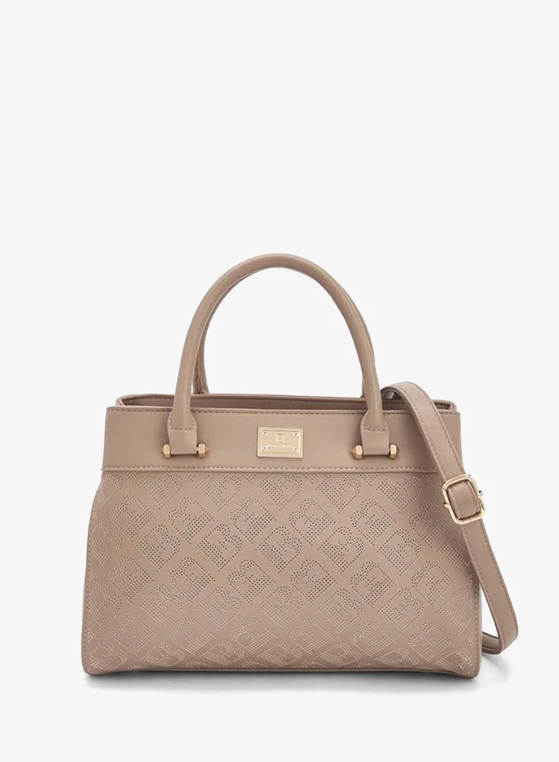 Flora Bella Laser Cut Tote Bag with Detachable Strap