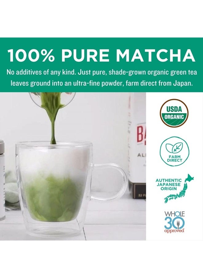 Jade Leaf Matcha Organic Ceremonial Grade Green Tea Powder - Barista Edition For Cafe Quality Tea & Lattes - Authentic Japanese Origin (1.06 Ounce Tin)  - Image 4
