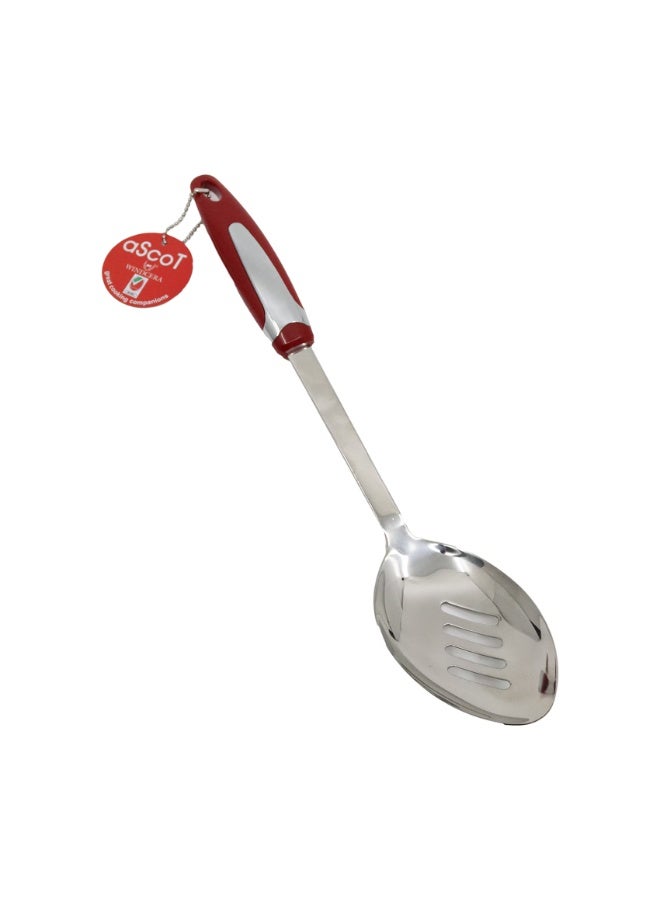 آسكوت ملعقة أسكوت ذات الفتحات، فضية وحمراء - Image 1