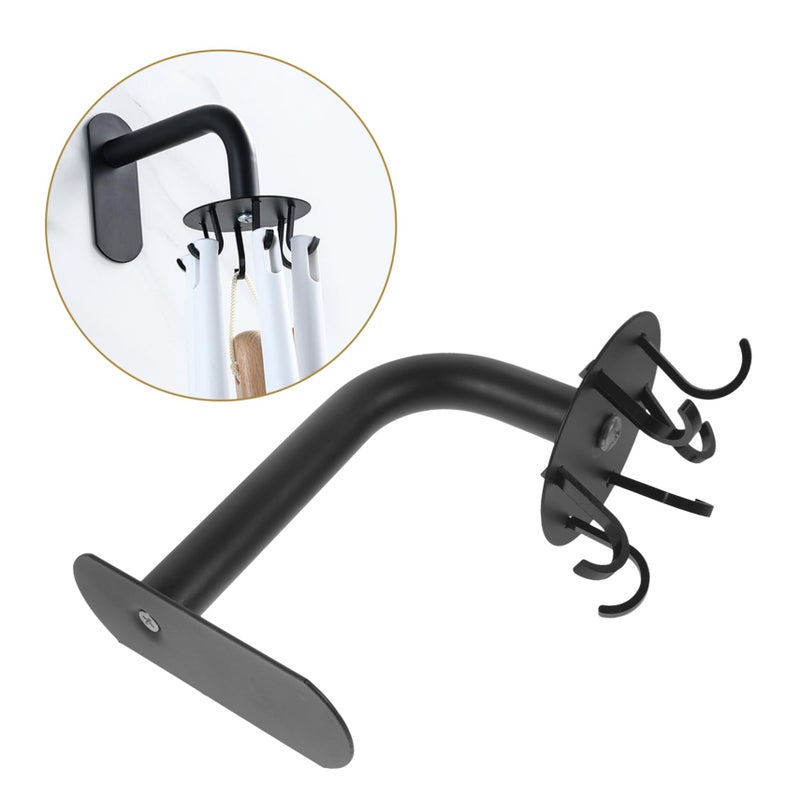 Stainless Steel Wall Hooks Removable 17X8 2CM Black Traceless Door Hanger Kitchen Utensil - Image 4