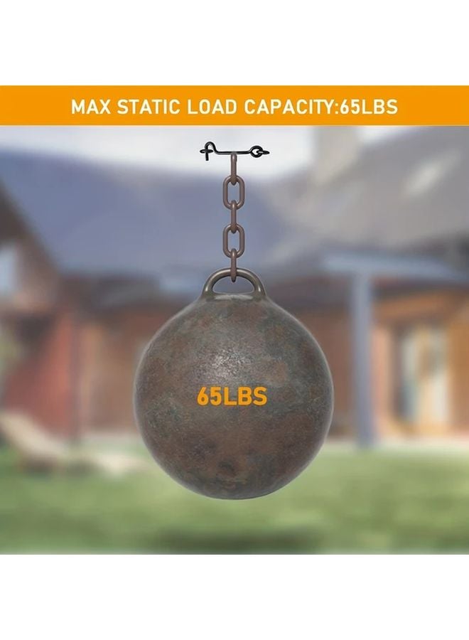 Black 2.5 Inch 5Pcs Cabin Hook and Eye Latch Swivel Window Door Hook with Mounting Screws - Image 4