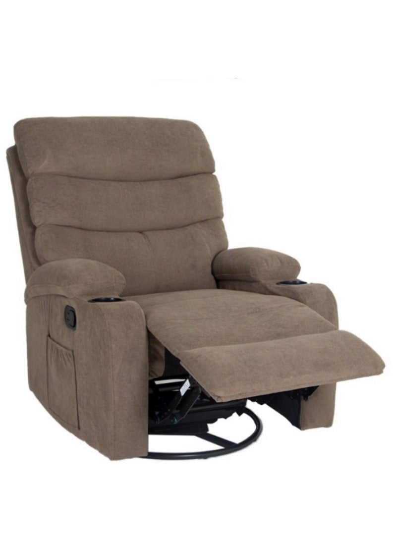 NZONE STORE Brown Rocking and Swivel Recliner Chair - Comfortable and Luxurious Design - Image 3