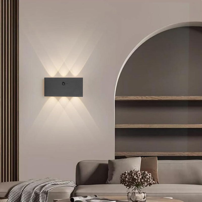 HEEPDD Battery Operated Wall Sconce, LED Wall Light with Touch Switch Rechargeable 5200mAh, 3 Color Temperatures Stepless Dimming, for Bedroom Living Room Decor (Black) - Image 5