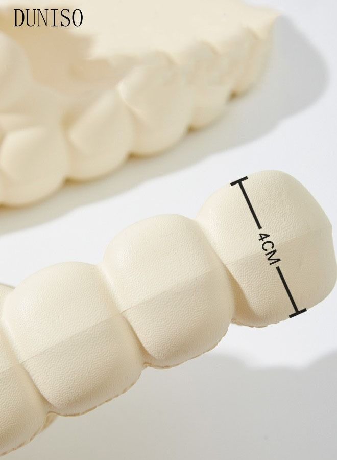 DUNISO Slippers for Women Quick Drying Slide Sandal with Thick Sole Non-Slip Soft Shower Slippers Open Toe Spa Bath Pool Gym House Sandals for Indoor & Outdoor - Image 5