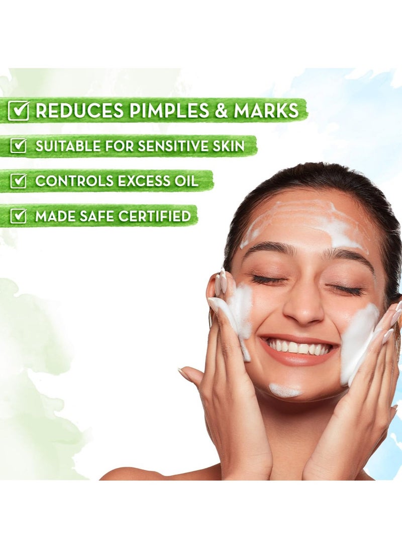Mama Earth Neem Pimple Clear Face Wash With Neem & Salicylic Acid|Fights Pimples|Reduces Marks|Purifies Skin|Gently Cleanses|Controls Excess Oil|For All Skin Types|For Men And Women|150 Ml - Image 3