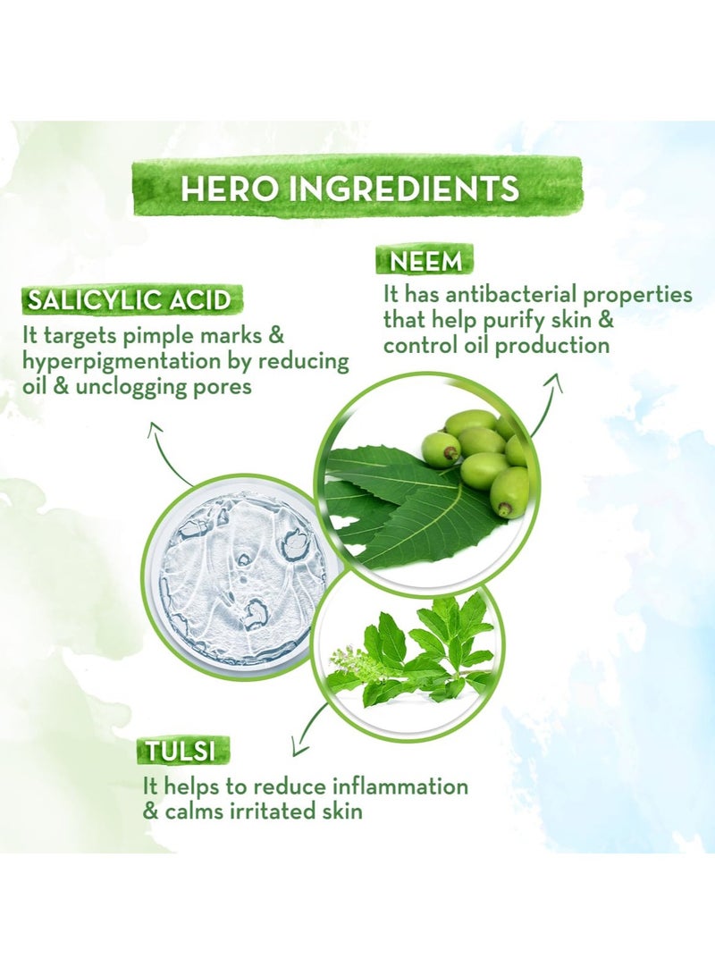 Mama Earth Neem Pimple Clear Face Wash With Neem & Salicylic Acid|Fights Pimples|Reduces Marks|Purifies Skin|Gently Cleanses|Controls Excess Oil|For All Skin Types|For Men And Women|150 Ml - Image 4