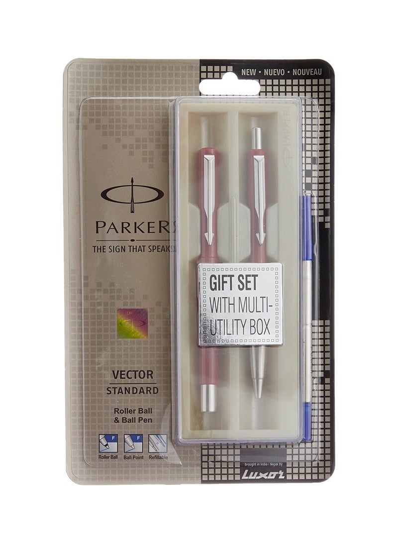 باركر قلم فيكتور كروي عادي  الجسم الأحمر - Image 3