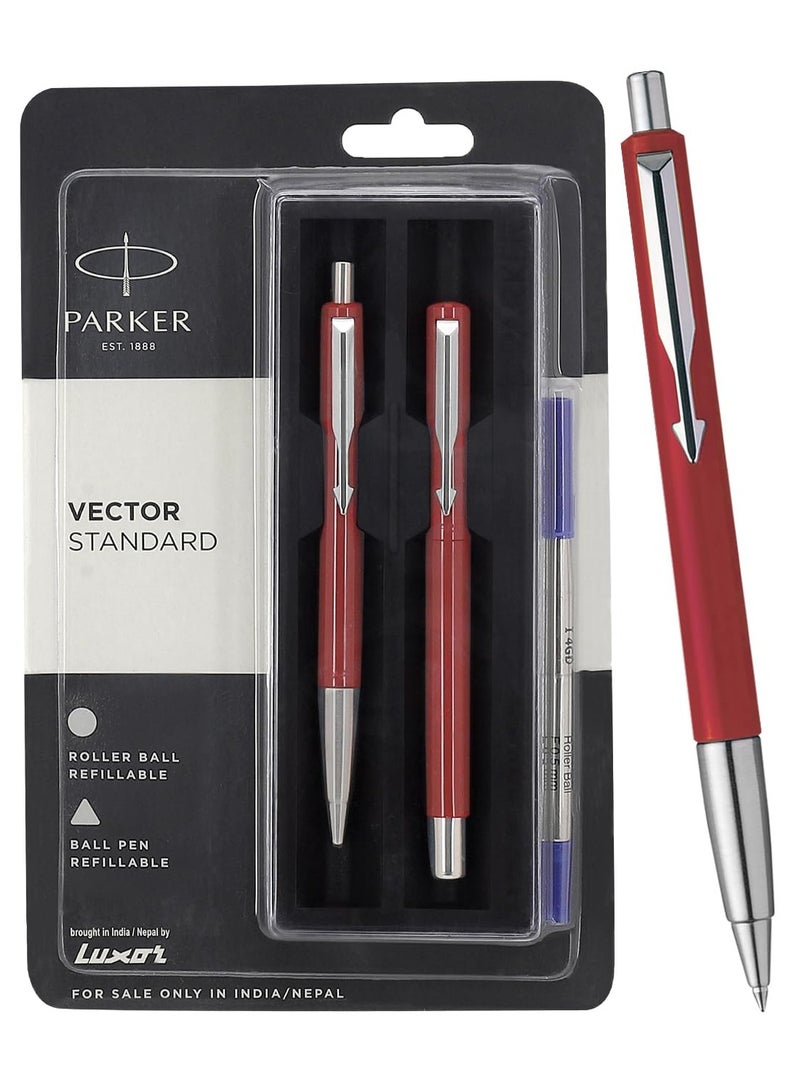 باركر قلم فيكتور كروي عادي  الجسم الأحمر - Image 1