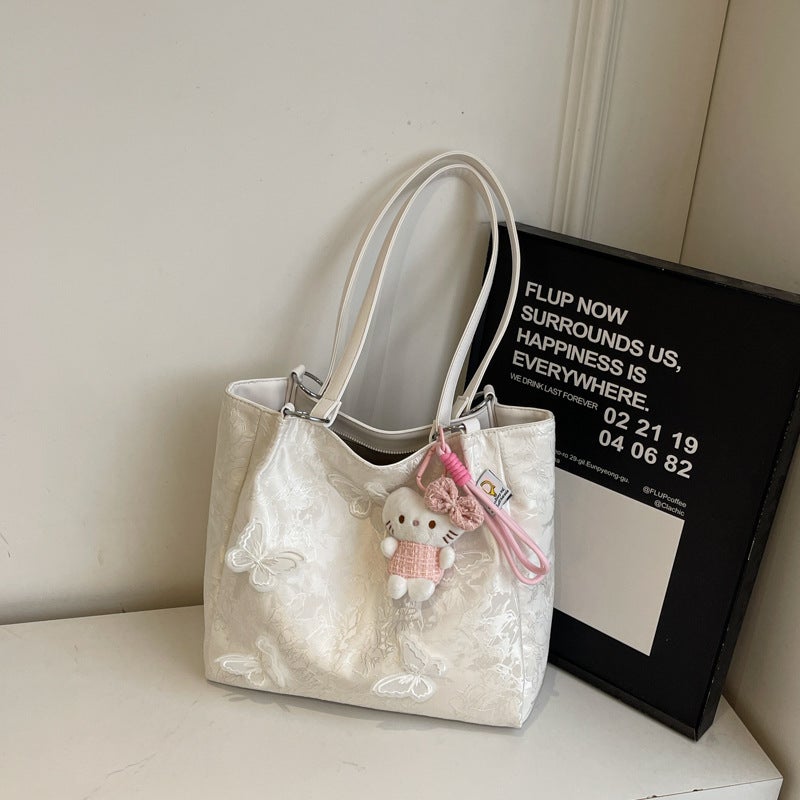 New Chinese Style National Style Tote Bag For Women Large Capacity Bag For College Students To Attend Class Cute Single Shoulder Armpit Bag - Image 2