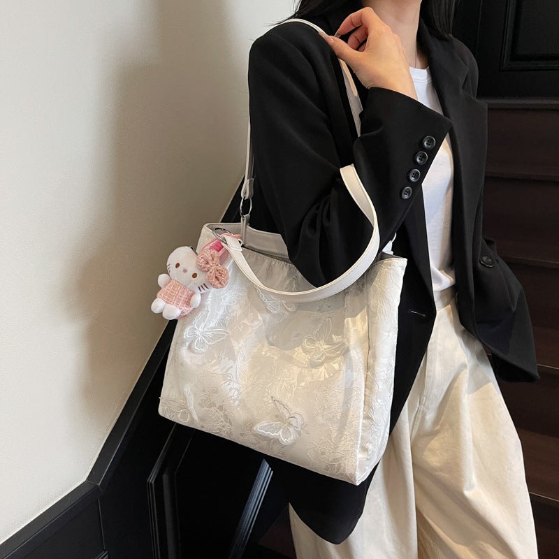 New Chinese Style National Style Tote Bag For Women Large Capacity Bag For College Students To Attend Class Cute Single Shoulder Armpit Bag - Image 5