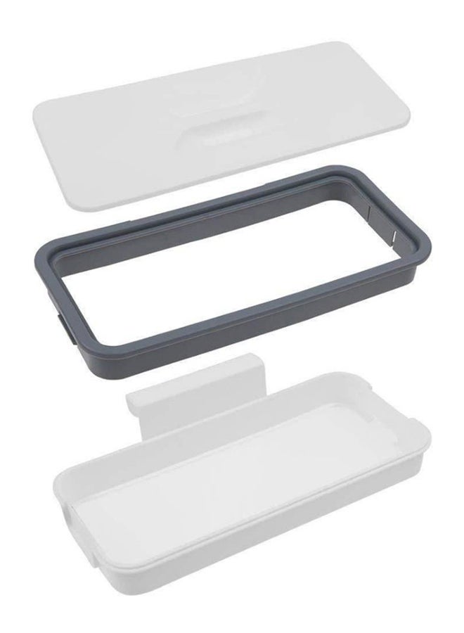 حامل معلّق لأكياس القمامة أبيض/رمادي 11 x 23.5سم - Image 2