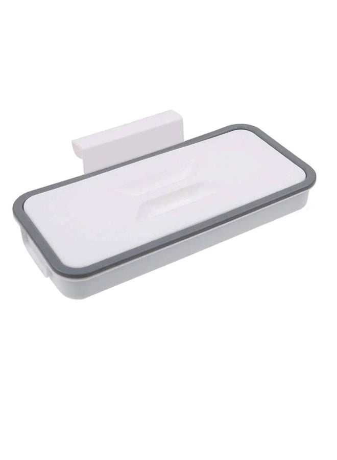 حامل معلّق لأكياس القمامة أبيض/رمادي 11 x 23.5سم - Image 1