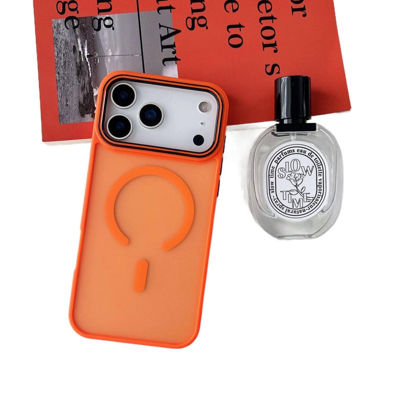 LS TPU MagSafe Case for iPhone 15 / 15 Plus / 15 Pro / 15 Pro Max with Shockproof and Matte Finish plus Shockproof plus Colored Ribbon Frame plus Magnetic in Desert Gold - Image 1