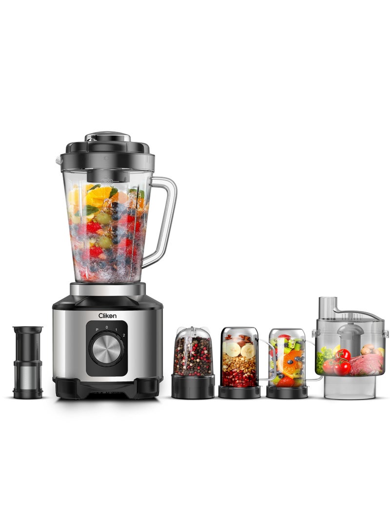 Clikon 6-in-1 Multi-Functional Blender 600W | High-Speed Mixer with Copper Motor, 6-Blade System, & Stainless Steel Finish 1.8 L 600 W CK2695 Black and Silver - Image 5