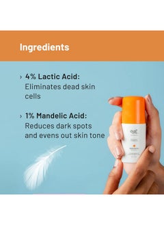 Chemist at Play Underarm Rollon With 5% Lactic Acid 1% Mandelic Acidprevents Odour Brightens Skin & Exfoliates Underarmfragrancefree For Sensitive Skinalcohol & Aluminium Free1.3 Ounce  - Image 3