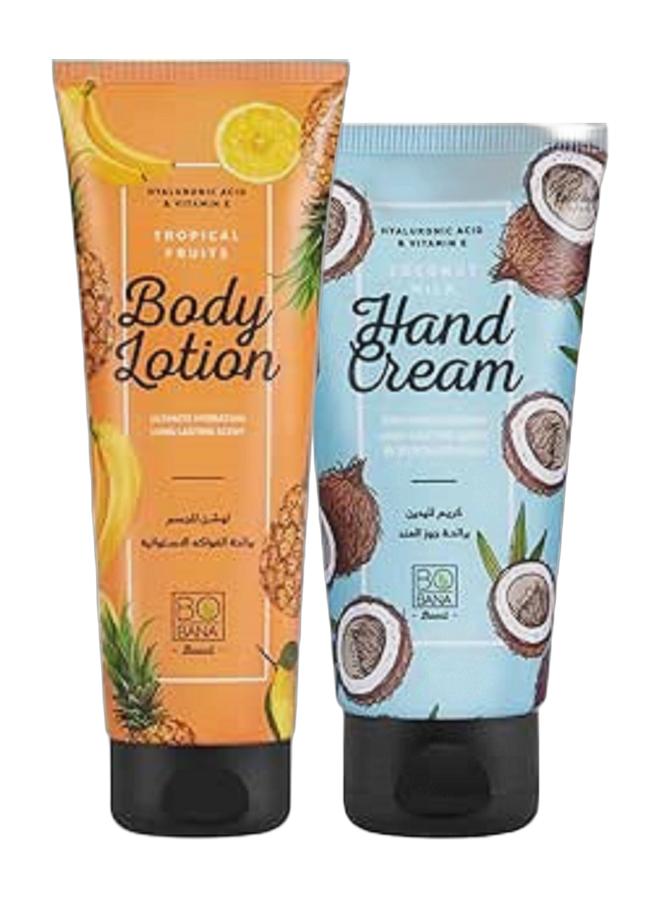 Bobana Body Lotion With Tropical Fruits & Bobana Hand Cream with Coconut Milk - 50ML Bundle - Image 1