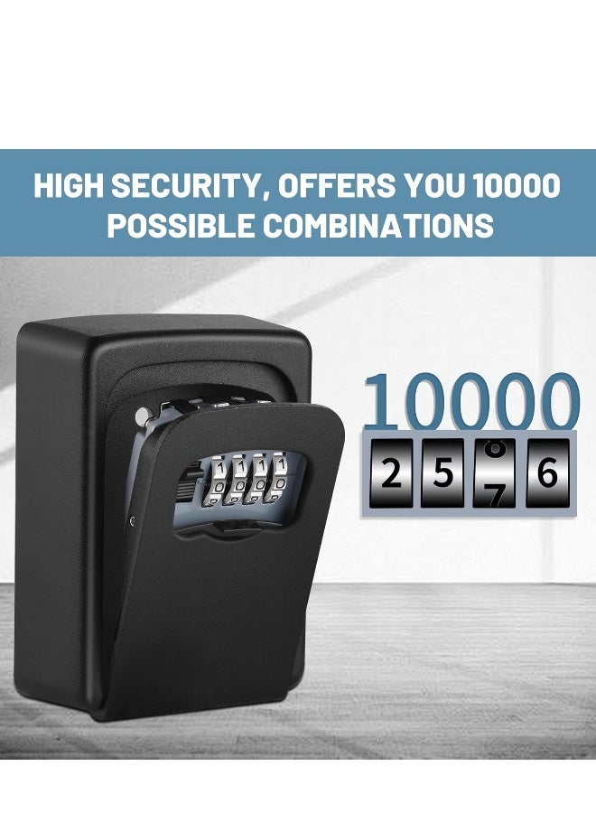 FLOWING Key Lock Box for Outside - Sturdy and Durable Lock Box for House Key,Key Capacity Lockbox for Keys Outdoor,Waterproof Emergency Spare Key Lockbox with Resettable Code for Home - Image 3