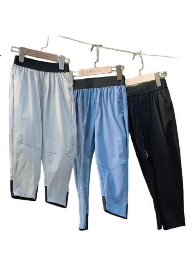 Ebaer Boys' Summer Thin Quick-Dry Pants, Children'S Sports Trousers, Mosquito-Repellent Pants, Dark Ink Black, 1120 - Image 2
