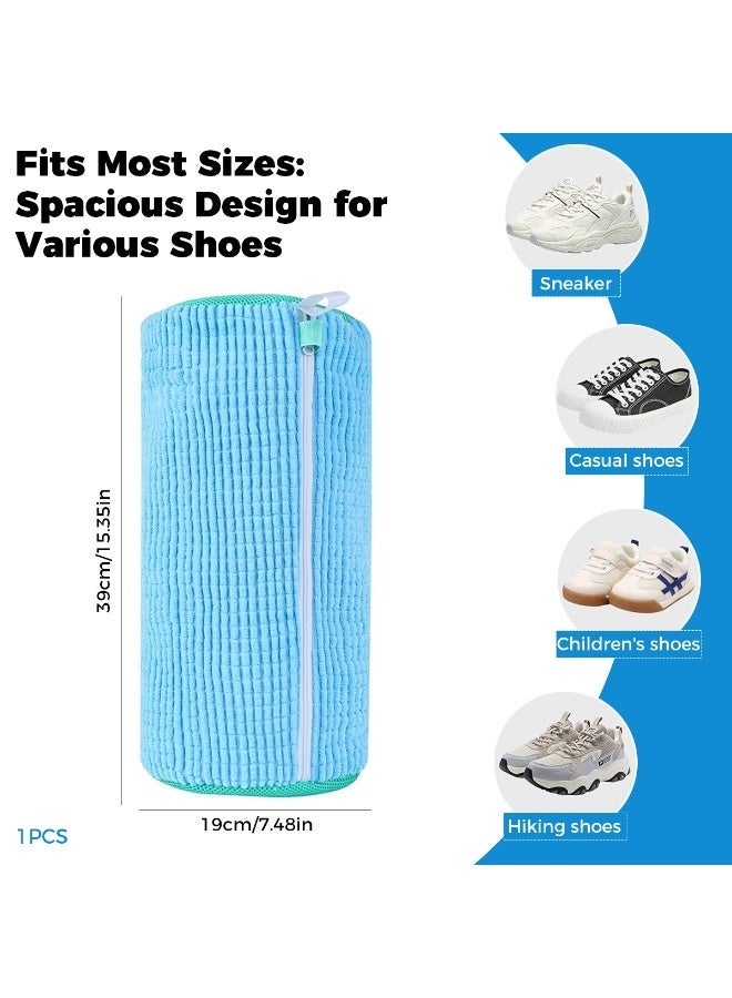HASTHIP® Shoe Washing Bag for Laundry and Dryer, Reusable Washing Bag for Shoes, Durable Protective Shoe Washing Bag with Zipper, Easy Cleaning Shoe Bag for All Types and Sizes Shoe (Blue) - Image 2