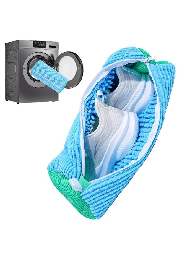 HASTHIP® Shoe Washing Bag for Laundry and Dryer, Reusable Washing Bag for Shoes, Durable Protective Shoe Washing Bag with Zipper, Easy Cleaning Shoe Bag for All Types and Sizes Shoe (Blue) - Image 3