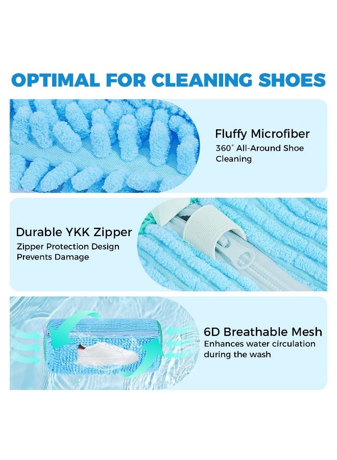 HASTHIP® Shoe Washing Bag for Laundry and Dryer, Reusable Washing Bag for Shoes, Durable Protective Shoe Washing Bag with Zipper, Easy Cleaning Shoe Bag for All Types and Sizes Shoe (Blue) - Image 4