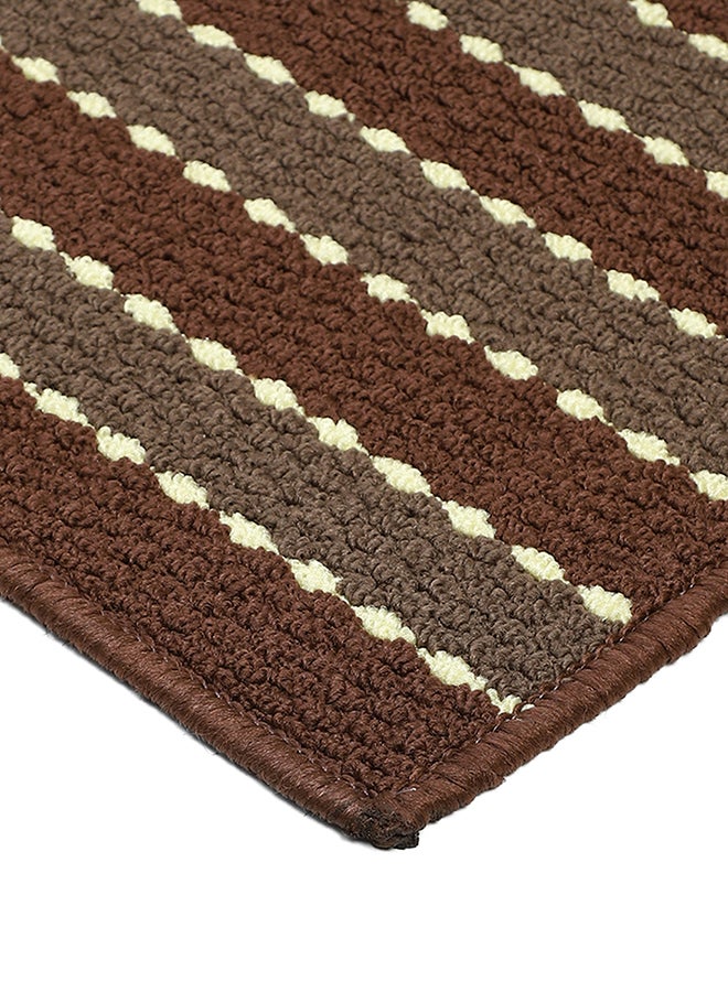 عقد الحالة سجادة باب أمامي مانعة للانزلاق | سجادة غرفة المعيشة لأبواب المدخل (خطوط بنية)، ٣٨ × ٥٨ سم - Image 5