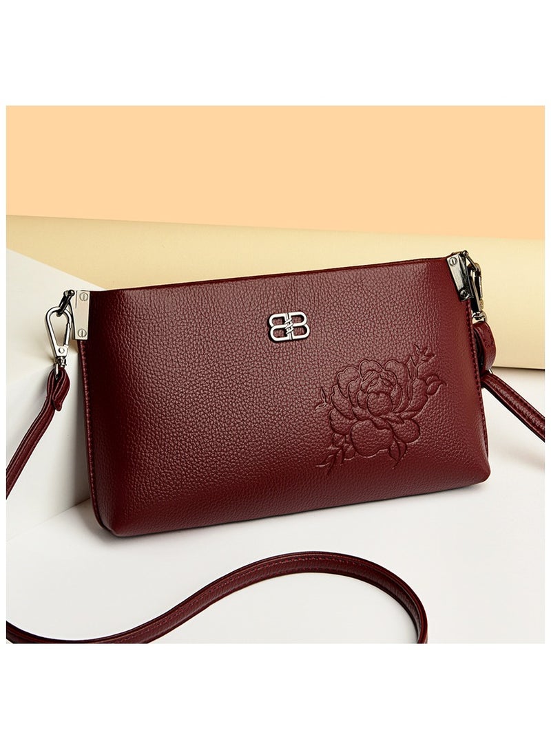 Women's PU Leather Crossbody Wristlet Purse,Elegant Envelope Clutch Wallet & Small Crossbody Bag with Detachable Straps for Evening & Special Occasion - Image 1