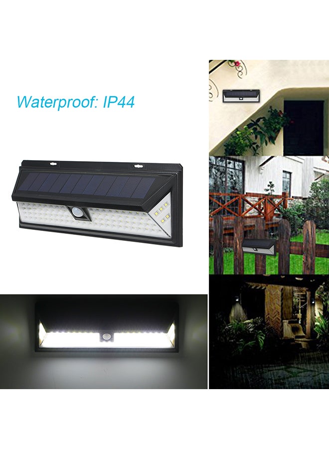 مصباح حائط يعمل بالطاقة الشمسية ومزود بجهاز استشعار للحركة PIR مكون من 90 مصباح LED وب3 وضعيات إضاءة أسود 31.5 X 11.5 X 5.7سم - Image 2