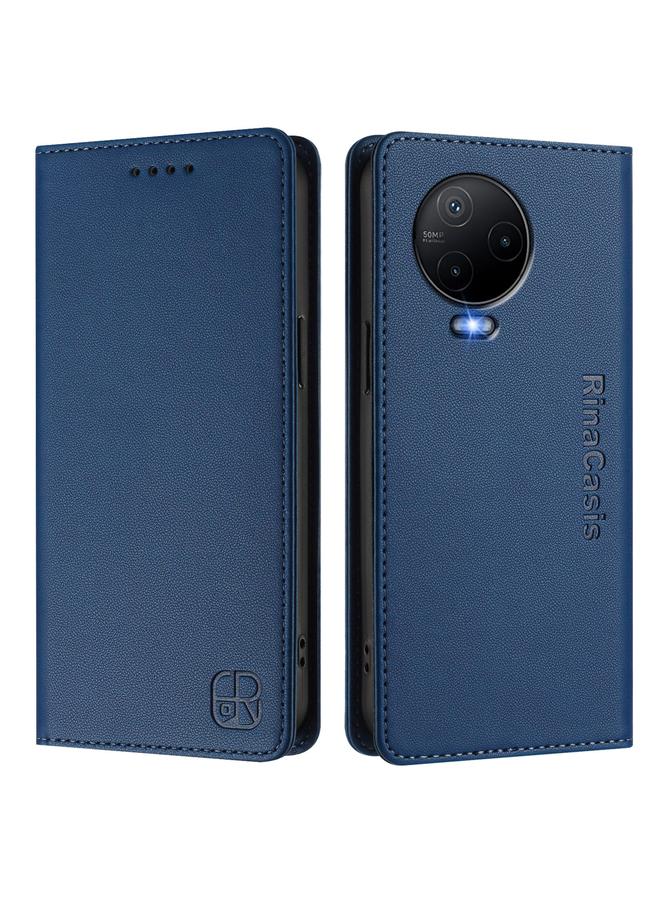 Zaboon Case For Infinix Note 12 4G / 12 Pro 4G RC01 Dual-Folded Magnetic Suction RFID Leather Phone Case - Image 2