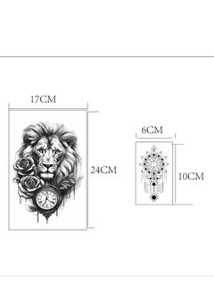 SYNSYB Waterproof & Long-Lasting Black Temporary Tattoos - 30 Sheets of Animal & Floral Designs for Men and Women  - Image 3