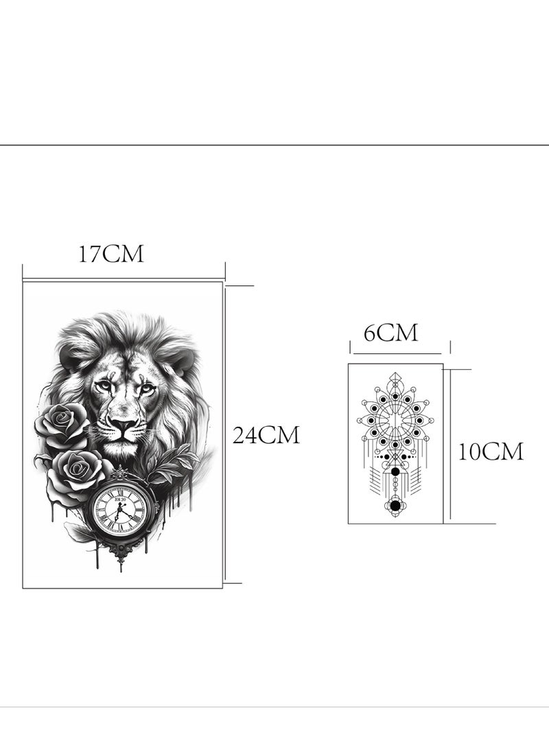 SYNSYB Waterproof & Long-Lasting Black Temporary Tattoos - 30 Sheets of Animal & Floral Designs for Men and Women  - Image 3