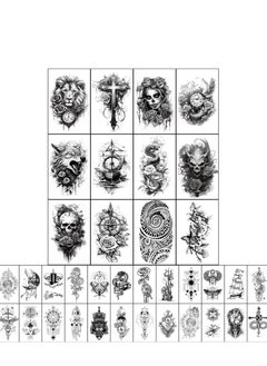 SYNSYB Waterproof & Long-Lasting Black Temporary Tattoos - 30 Sheets of Animal & Floral Designs for Men and Women  - Image 2