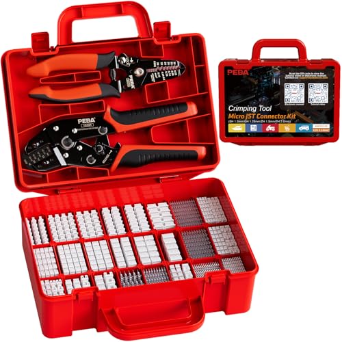 PEBA Crimping Tool and JST Connector Kit 30 Types of 10mm JSTSH 125mm JSTGH 15mm JSTZH 20 mm JSTPH Connectors Contacts Crimping Pliers AWG 3222 for 10mm 20mm Pitch Pin Terminal - Image 1