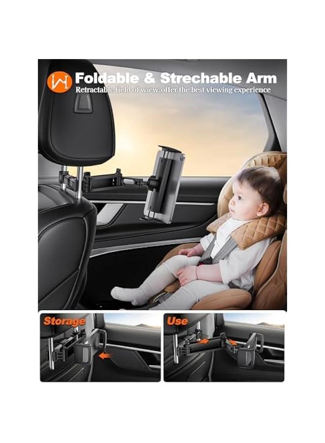Generic Car Headrest Tablet Holder Mount Stretchable Backseat Tablets Stand for Kids, Car Seat Mounts Compatible with iPad Pro 12.9 Air Mini, iPhone, Galaxy Tab, Switch, All 4.7-12.9 Screen Devices  - Image 3