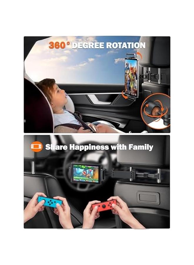 Generic Car Headrest Tablet Holder Mount Stretchable Backseat Tablets Stand for Kids, Car Seat Mounts Compatible with iPad Pro 12.9 Air Mini, iPhone, Galaxy Tab, Switch, All 4.7-12.9 Screen Devices  - Image 5